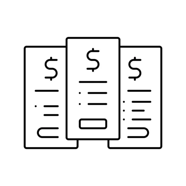 Planes de tarifas línea de suscripción icono vector ilustración — Vector de stock