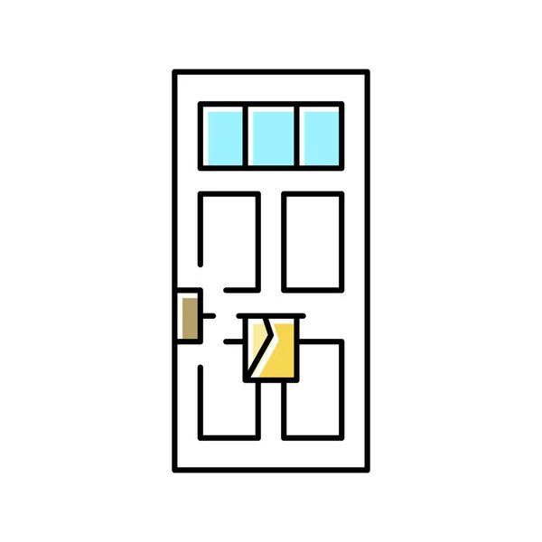 Buzón en color de la puerta icono vector ilustración — Vector de stock