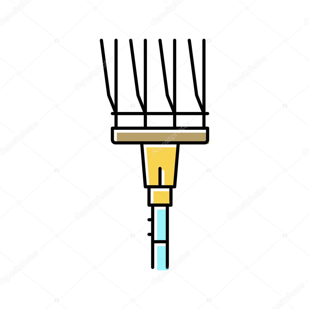 rakes farmer accessory color icon vector illustration