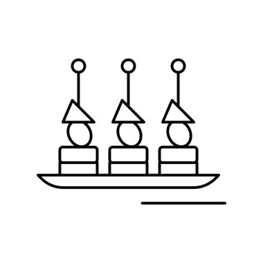 kanepeler abur cubur hattı vektör illüstrasyonu