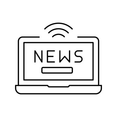 çevrimiçi haber satırı vektör illüstrasyonu