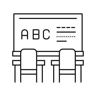 ebeveynler çizgi ikonu vektör illüstrasyonuyla buluşuyor