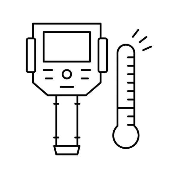 Thermische imager lijn pictogram vector illustratie — Stockvector