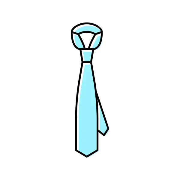 Corbata formalwear accesorio color icono vector ilustración — Vector de stock