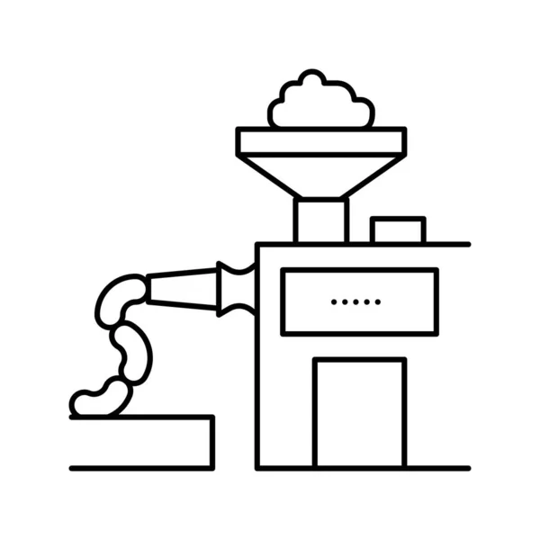 Illustration vectorielle d'icône de ligne de production de saucisses — Image vectorielle