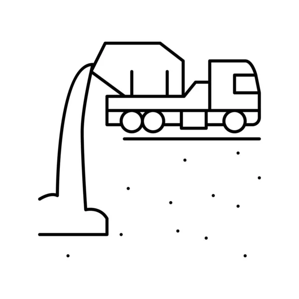 Couler illustration vectorielle d'icône de ligne de fondation — Image vectorielle