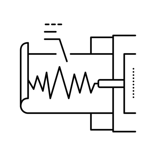 Gambar vektor ikon perangkat seismograf - Stok Vektor