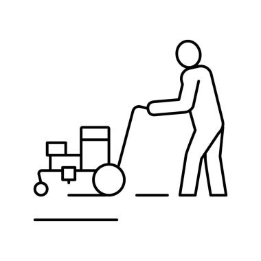 Yol çizgisi simgesi çizimi