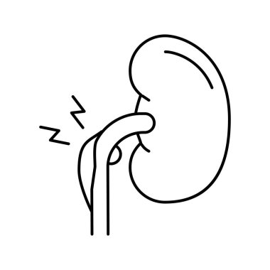 nephritic sendrom çizgi vektör çizimi