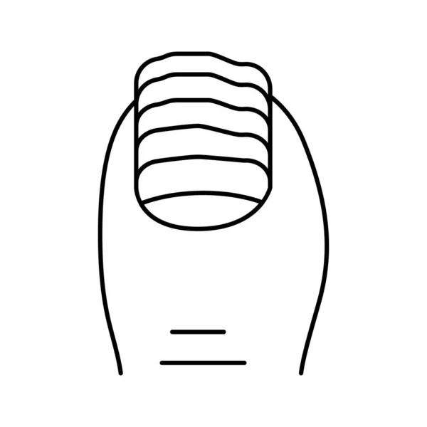 Ilustração do vetor do ícone da linha do fungo da unha —  Vetores de Stock