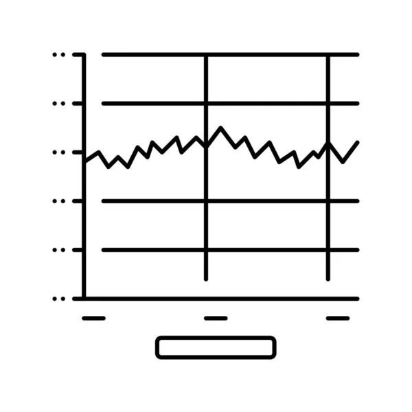 Grafický zvuk vibrace čára ikona vektor ilustrace — Stockový vektor