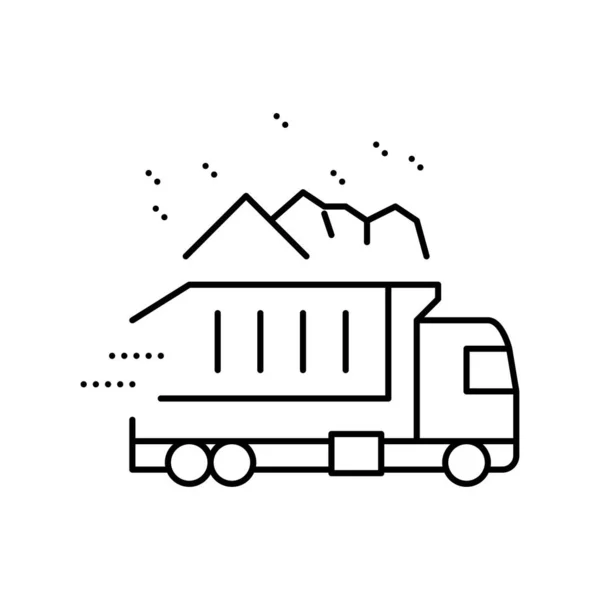 Ciężarówka dostawy linii ikona wektor ilustracja — Wektor stockowy