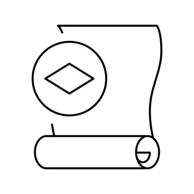 kağıt duvar kağıdı çizgi simgesi vektör illüstrasyonu