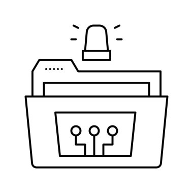 Hata ayıklama satırı vektör illüstrasyonuna sahip dizin