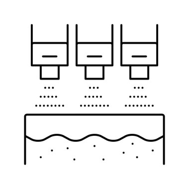 beyazlatma sistemi çizgi simgesi vektör çizimi