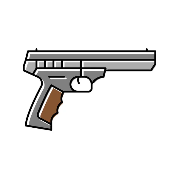 Rimfire Gewehr Farbe Symbol Vektor Illustration — Stockvektor