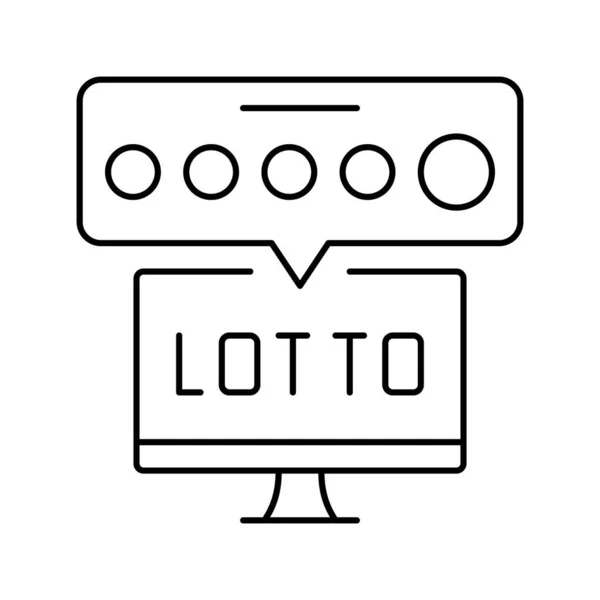 Tv lotería línea icono vector ilustración — Vector de stock