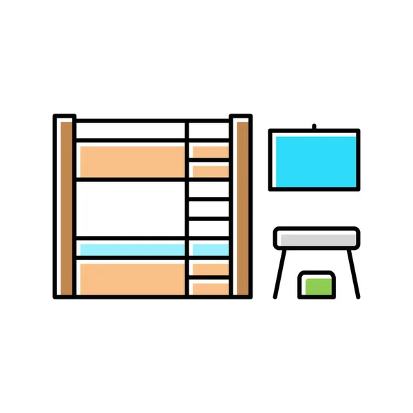 Muebles para niños icono de color vector ilustración — Vector de stock