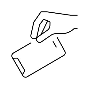 Cep telefonu hattı simgesi resimlemesini elle fırlat