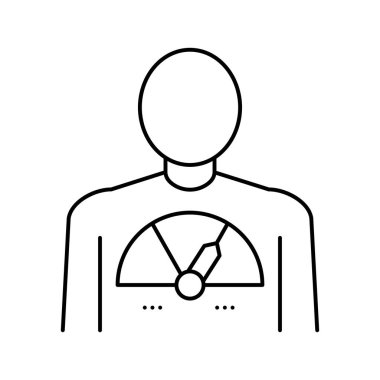 İnsan tam enerji çizgisi vektör çizimi