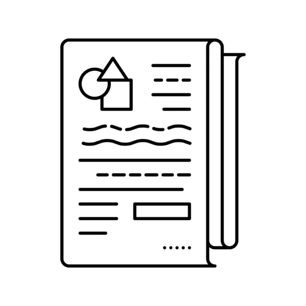Illustrazione vettoriale dell'icona della riga del report astratto — Vettoriale Stock