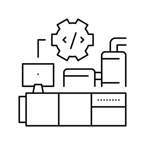 Urządzenia przemysłowe debugowanie linii ikony wektor ilustracji — Wektor stockowy