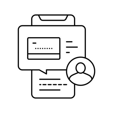 İnternet kredi kartı çizgisi vektör illüstrasyonuName