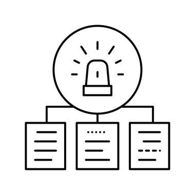 Olaylar çizgi vektör resimlemesi ile belgelendirme