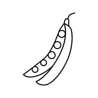 tarımsal hasat bezelye çizgisi ikon vektör çizimi