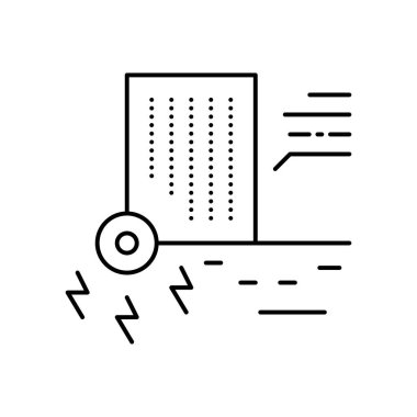 Gökdelen sismik direnç çizgisi ikon vektör çizimi