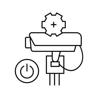 elektriksel bağlantı çizgisi vektör illüstrasyonu