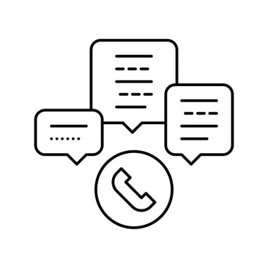 çağrı merkezi destek hattı ikon vektör çizimi