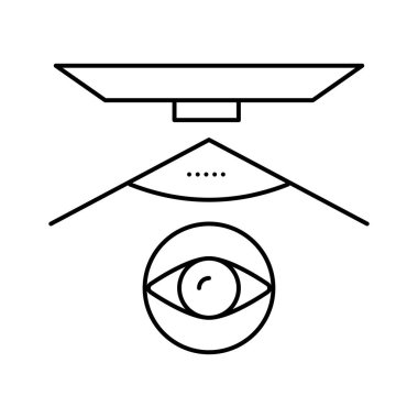 Bilgisayar görüntüleme satırı vektör illüstrasyonuna göz at