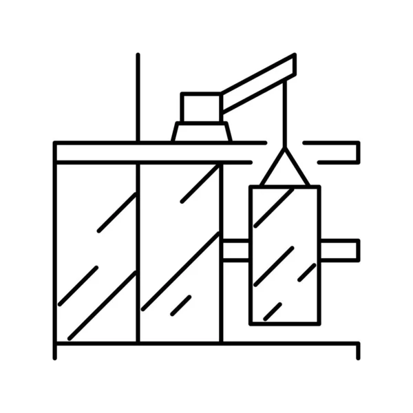 Fenster installation linie symbol vektor illustration — Stockvektor