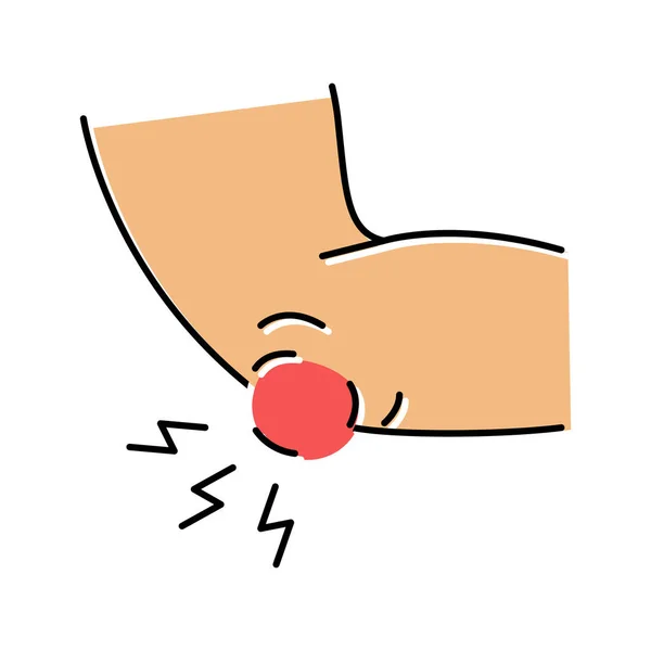 Bursitis disease color icon vector illustration — 图库矢量图片