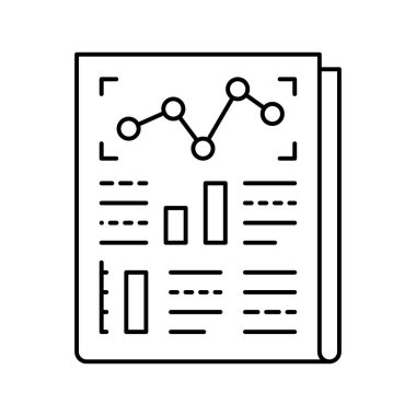 istatistiksel rapor satırı vektör illüstrasyonu