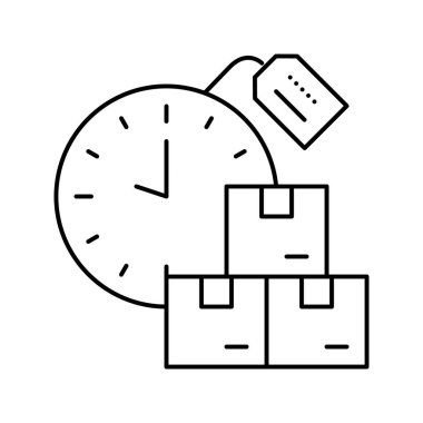 Hızlı sipariş satırı ikon vektör illüstrasyonu