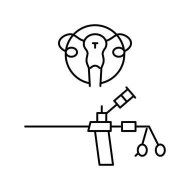 jinekoloji tıbbi araç çizgisi vektör çizimi