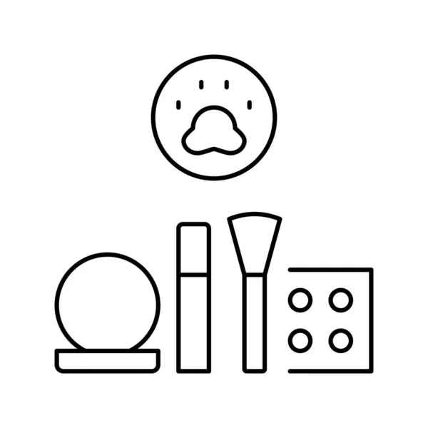 Cosmetics test on animal line icon vector illustration — Stock Vector