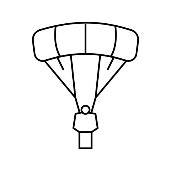 Літаюча парашутистська лінія значок Векторна ілюстрація — стоковий вектор
