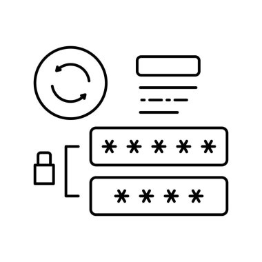 Başarısız parola satırı simgesi çizim işareti