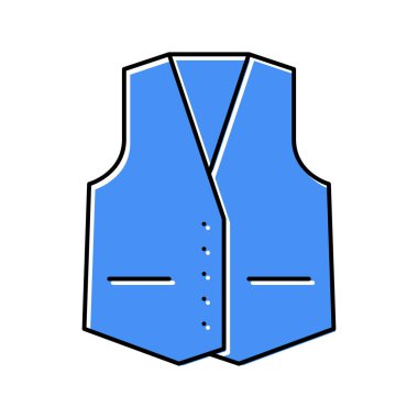 yelek resmi kıyafet renk vektör illüstrasyonu