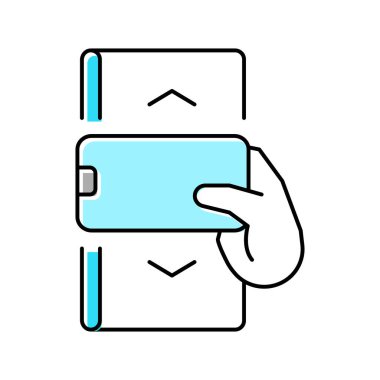 svg İnternet kaydırma renk vektör illüstrasyonu