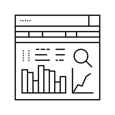 analiz sistemi çizgi simgesi vektör çizimi