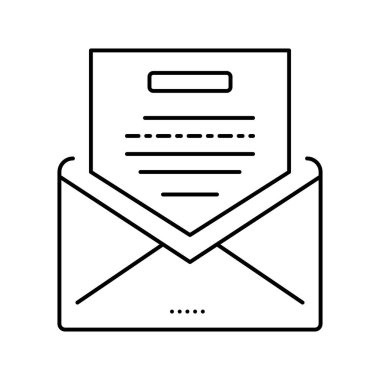 Teşekkürler ileti harfi satır vektör illüstrasyonu