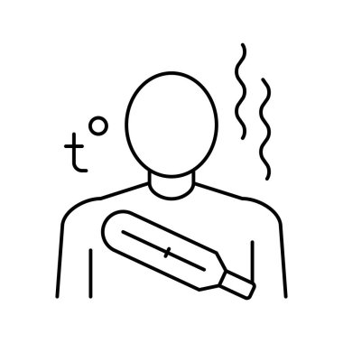 gövde yüksek sıcaklık çizgisi vektör illüstrasyonu