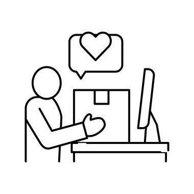 Röportaj satırı ikon vektör illüstrasyonu analiz ediliyor