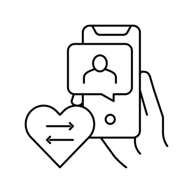 donör adayı telefon hattı ikon vektör illüstrasyonu