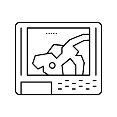 gps navigasyon aygıtı satır vektör çizimi