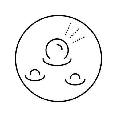 pyojenik granülom deri hastalığı çizgisi ikon vektör çizimi